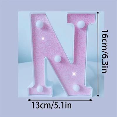 Uplift Picks Pink LED Letter And Number Lights For Parties And Romantic Decor n