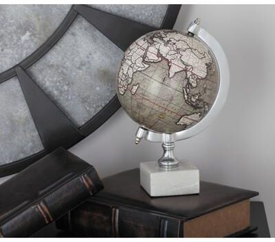 Studio 350 White PVC Contemporary Globe 11 x 7 x 7 - 7 x 7 x 11Round
