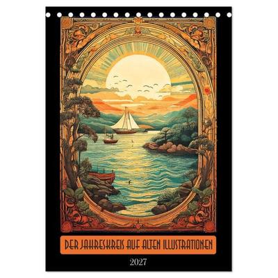 Der Jahreskreis auf alten Illustrationen (Tischkalender 2027 DIN A5 hoch), CALVENDO Monatskalender