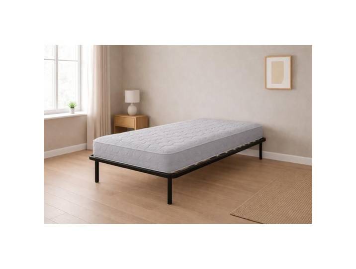 Literie -Matelas 90x190 + Sommier + pieds + Oreiller Mémoire + Protège Matelas Offerts Mousse Poli Lattex Indéformable - Déhoussable