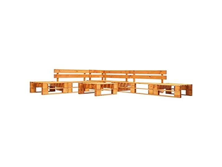 HFXHIJXQ 6-TLG Garten Lounge Set Holz Palettensofa mit Tisch Honigbraun Modulare Sitzgruppe aus Kiefernholz für Terrassen und Garten. Rustikale Eckbank mit Loungetisch im gemütlichen Stil.