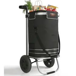 3in1 Einkaufstrolley - 56 L Kapazität - Schwarz