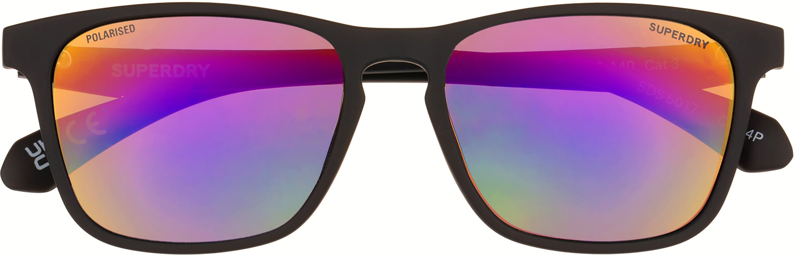 Sonnenbrille SUPERDRY "Modell 996082", Herren, schwarz, matt, Sonnenbrillen Sonnenbrille, Vollrand, verspiegelte Gläser, Markenlogo am Bügel schwarz Einheitsgröße