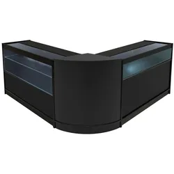 Adonis LED Ladentheke Set CM60 + B1200 + C1200 – Schwarz