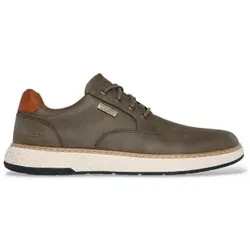 Skechers für Herren. 205234 Waterproof Relaxed Fit: Garlan - Pryor Sneaker in Braungrün (41), Wohnung, Schnürsenkel, Lässig