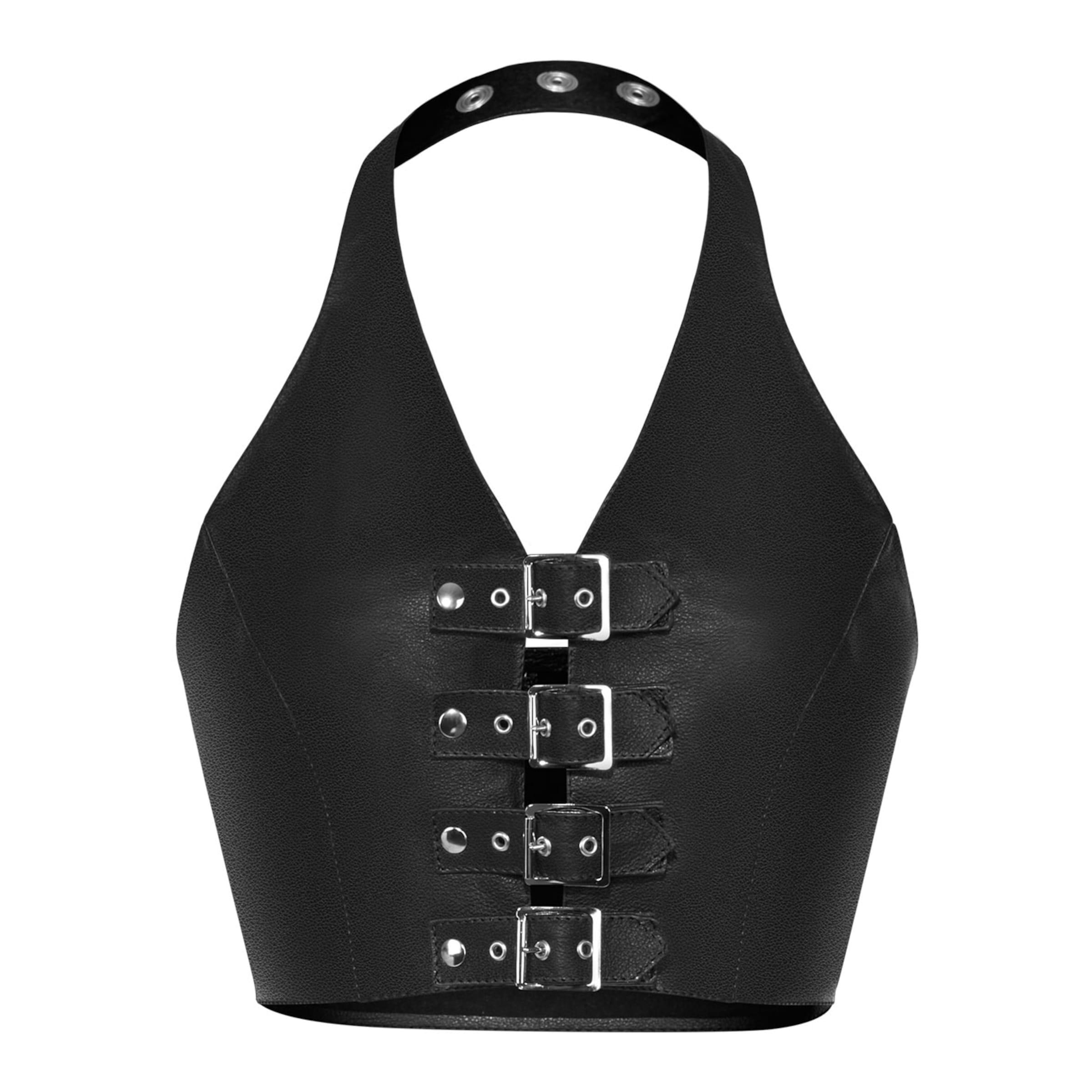 Neckholdertop mit Schnallen
