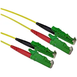 ACT 2 meter LSZH Singlemode 9/125 OS2 fiber patch cable duplex with E2000/APC and E2000/APC connectors (2 m), Netzwerkkabel