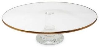 Vivence "Cake Plate with Gold Rim, 12.25""D"