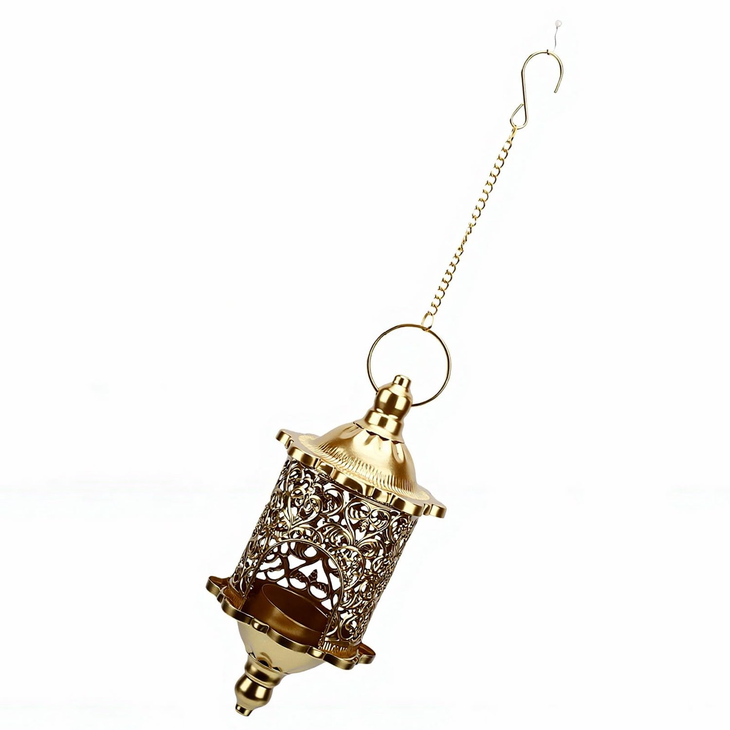 Handgemaakte vintage ijzeren hangende kaarsenhouder voor tealights