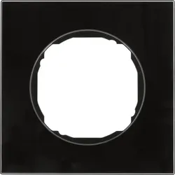 Berker Rahmen 1-fach flach Glas schwarz 10112616