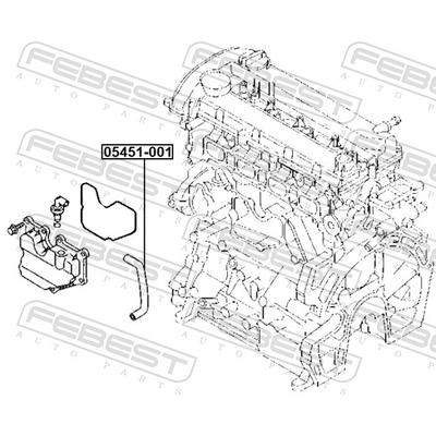 FEBEST Schlauch, Kurbelgehäuseentlüftung 05451001 für Ford MAZDA