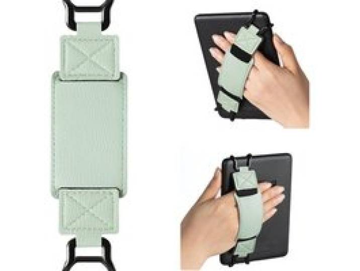 Universele E-Reader Beveiliging Handriem Houder Voor 6-7 iPhone Vinger Grip PU Lederen Elastieken Riem voor Kindle Kobo Tabletten