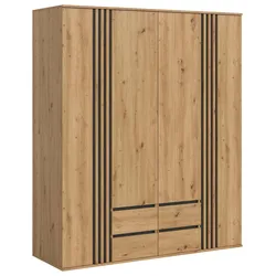 Drehtürenschrank TOFTA Eiche Artisan, Anthrazit