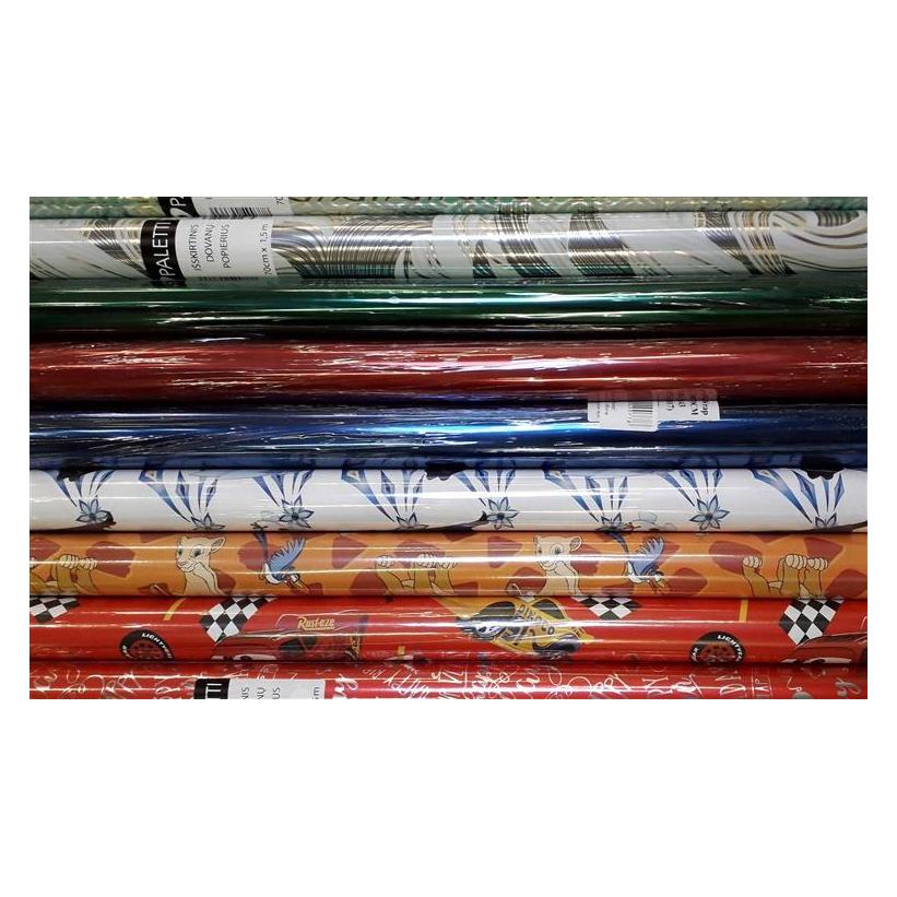 Gift wrapping paper, various types, 4 x 4 x 70 cm (1x) (54033569)