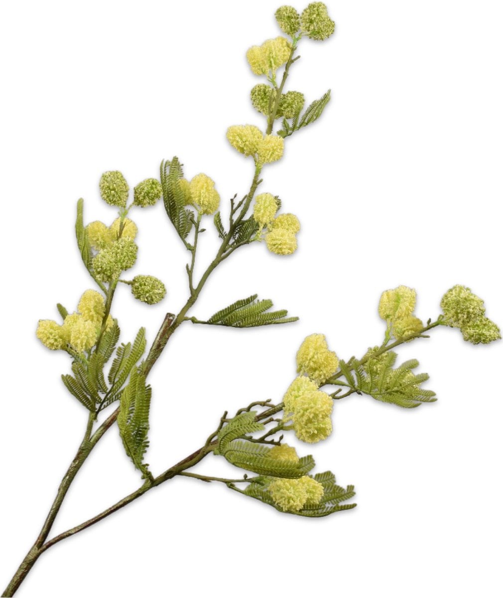 Silk-ka Kunstbloem Mimosa Tak Geel 100 cm