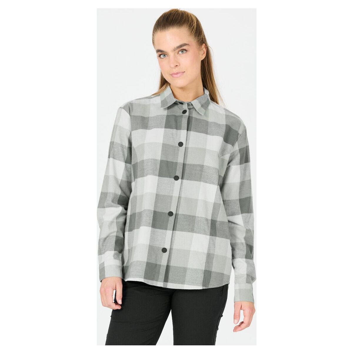 Whistler Riglet W Chequered Shirt slate gray (3103) 36 W243198-3103-36