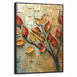 LEINWAND Bilder mit Rahmen - Baum - Abstrakt - Natur - Kunst - 50x70
