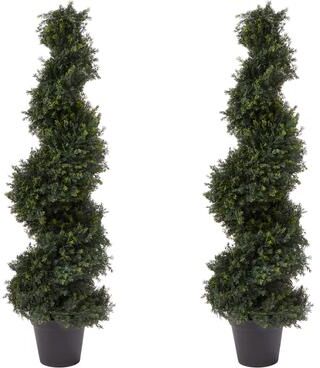 Pure Garden 4FT Spiral Cypress Artificial Tree