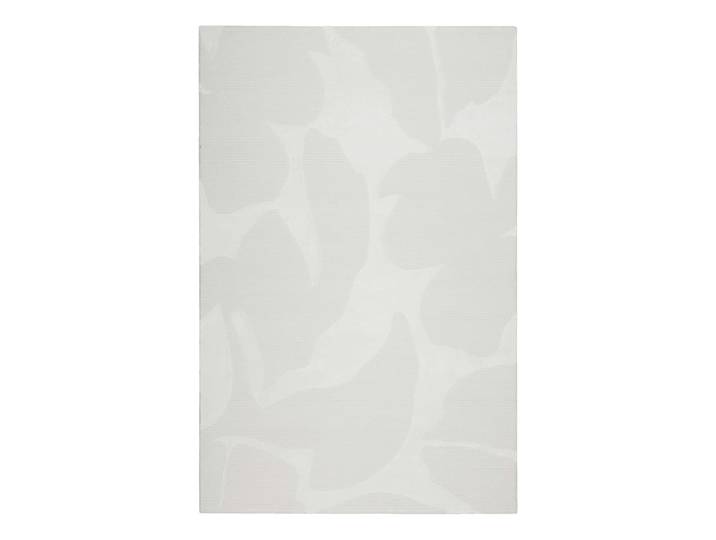 Tapis ras motif floral avec relief blanc ivoire 200x290