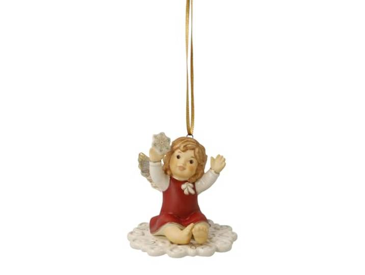 Goebel Engelfigur Mein erster Tag als Schutzengel - Bordeaux Himmelsboten Weihnachten
