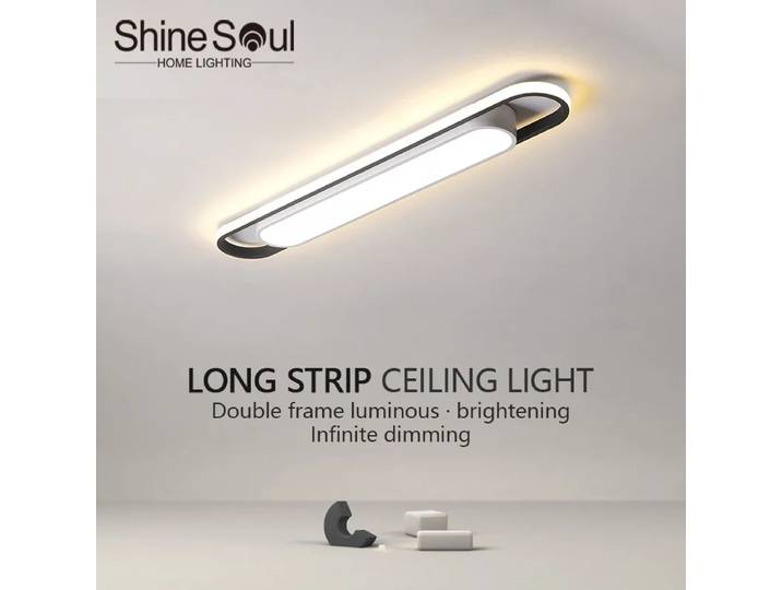 Lustre de plafond LED moderne, style nordique minimaliste, luminaire rectangulaire pour salon, balcon, chambre, couloir, décoration intérieure