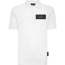 PLEIN SPORT Kurzarm-Poloshirt SCRATCH, Größe L in Weiß 01