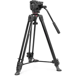 Manfrotto Alu Stativ mit 500X Fluid-Kopf