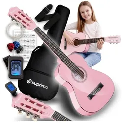 Suprimo JRC SET PK gitara klasyczna 1/4 różowa do (Konzertgitarre), Gitarre, Rosa