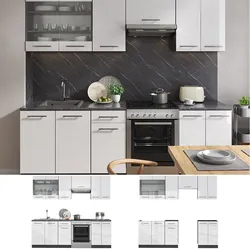 VICCO Küche Fame-Line Küchenzeile Küchenblock Einbauküche 240cm Weiß Hochglanz