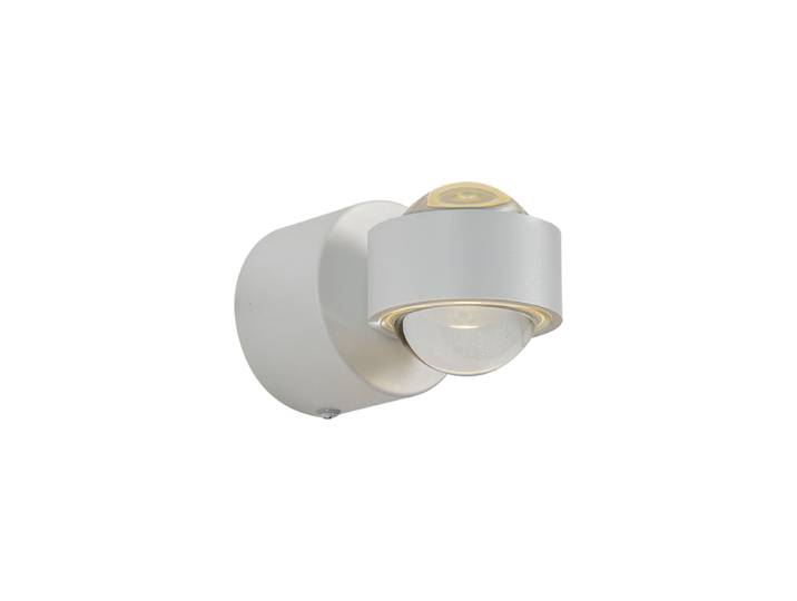 Applique murale design blanche avec LED IP44 - Lens