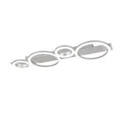 Deckenlampe LED Deckenleuchte Wohnzimmerlampe chromfarben neutralweiß L 72 cm