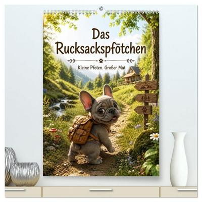 Das Rucksackpfötchen (hochwertiger Premium Wandkalender 2027 DIN A2 hoch), Kunstdruck in Hochglanz