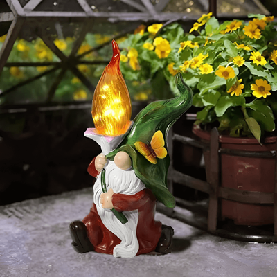 HomeDecorAndMore LLC Gnome Solar Lights For Garden Jenkkig