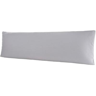 Kissenbezug BELLANA "Mako-Jersey", silber (silberfarben), B:40cm L:140cm, Jersey, Obermaterial: 100% Baumwolle, Kissenbezüge, Kissenbezug, für Seitenschläferkissen