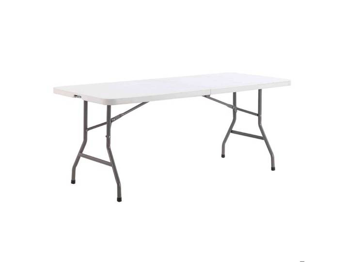 Table à manger pliante extérieure Villars Blanc 180x70x74 cm