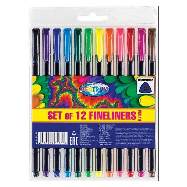 Panta Plast Fiberpen, 12 stk. ass. Trekantede. (12x) (80255)
