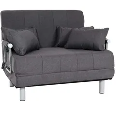 Décoshop26 - Schlafsessel-Schlafsofa Zustellbett Entspannung Liegefläche 97x186 cm dunkelgrauer Stoff 04_0006260 04_0006260