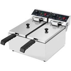 vaiotec Elektro Fritteuse 2 Becken 6+6 Liter, 390 x 440 mm
