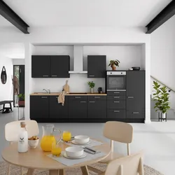 Küchenblock Touch Low m. Geräten Schwarz