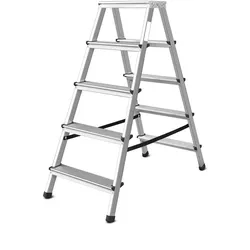Vago-Tools Trittleiter Klappleiter Haushaltsleiter 2x5 Stufen