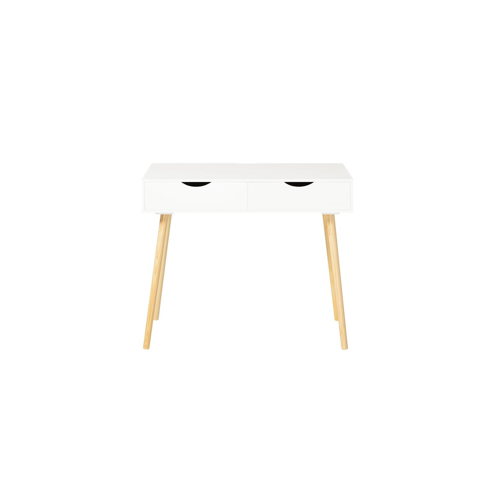 SoBuy Schreibtisch mit 1 Schublade Holzfarbe 90x45x77cm Minimalistisch