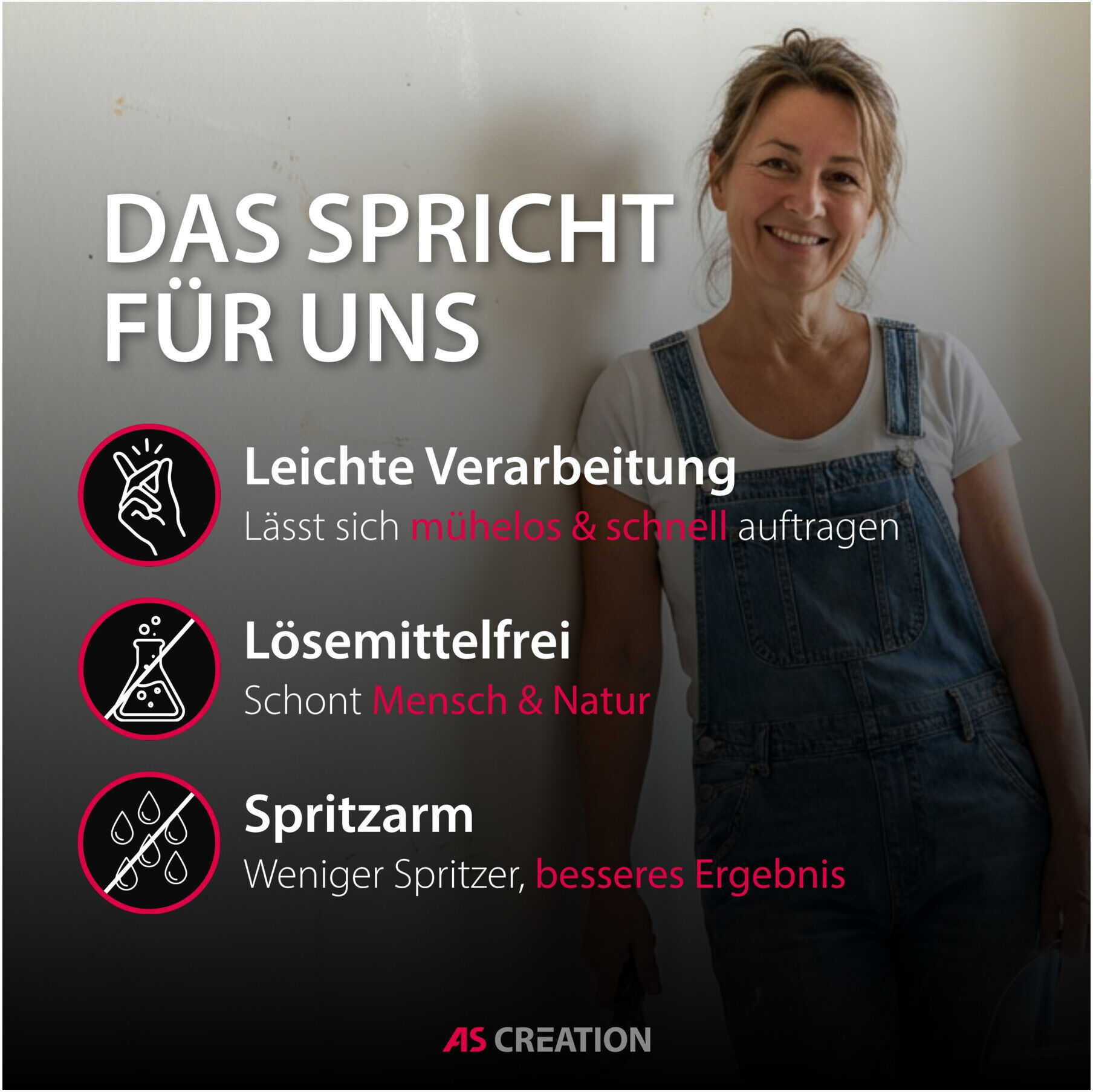 A.S. Création Wandfarbe The Color Kitchen Easy Eggshell Grau Hohe Deckkraft Matt 5 l (DD125513)