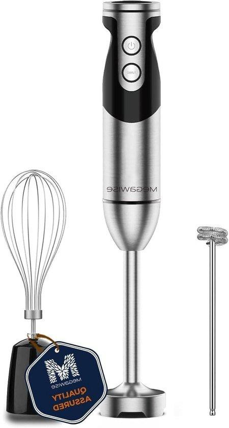 Megawise Handmixer met 3-in-1 accessoires en 400 Watt - Zwart