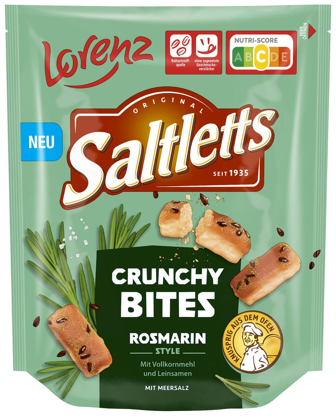 Saltletts Crunchy Bites Rosmarin 100,0 g 311446