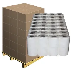 Toilettenpapier weiß Zellstoff 3-lagig Palette 33 x 64 Rollen x 250 Blatt, reiner Zellstoff