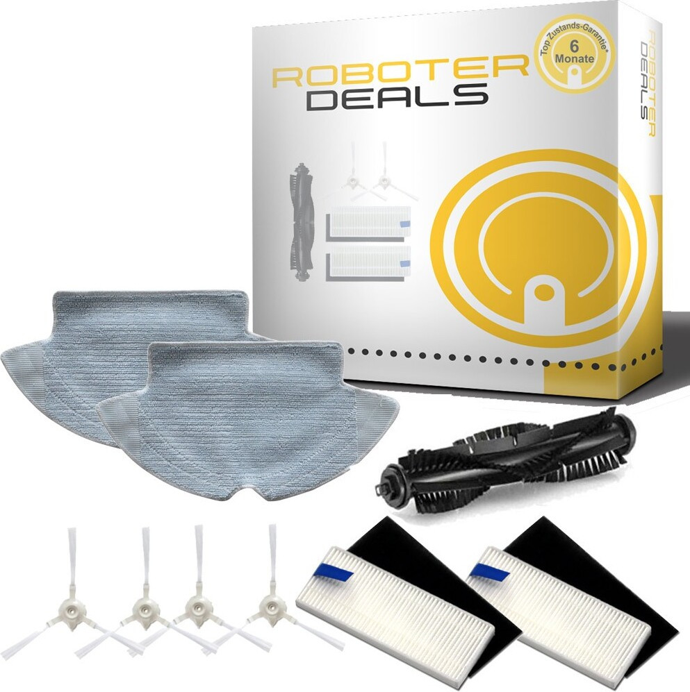 Accessoire set voor 360 S6 stofzuigrobot met 2x doek, 2x filter, 4x zijborstels en 1x hoofdborstel