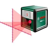 Kreuzlinienlaser Quigo Plus, mit Stativ grün/schwarz, rote Laserlinien, Reichweite 7 Meter