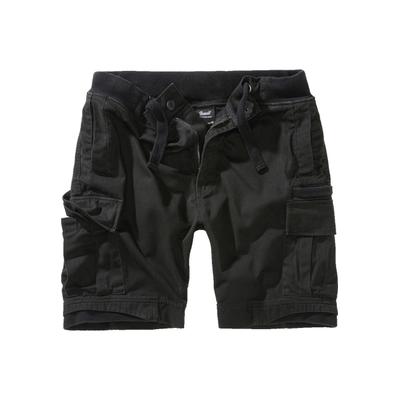 Stoffhose BRANDIT "Brandit Herren Packham Vintage Shorts", Herren, Gr. M, US-Größen, schwarz, 100% Baumwolle, unifarben, normal, Hosen Stoffhose