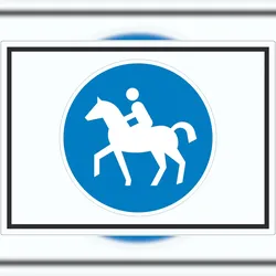 HB-Druck Aufkleber Reitweg Symbol A9 (37x52mm)
