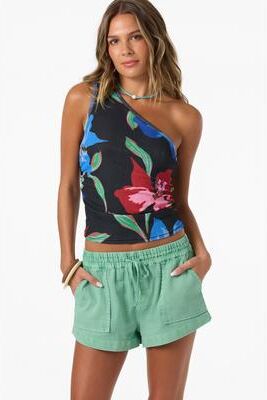 O'Neill s Celeste Floral Top in Black, Size Small, Polyester